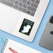 Wild Atlantic Way - Ierse Toerisme proef Ierland Sticker (Laptop met iPhone)