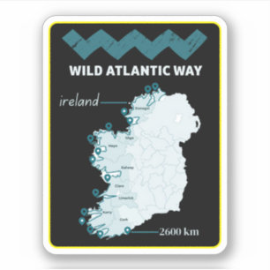 Wild Atlantic Way - Ierse toeristische proefreis I Sticker