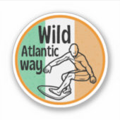 Wild Atlantic Way - surfen Ierse Toerisme proef Sticker (Voorkant)