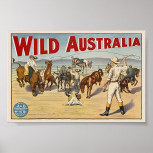 Wild Australië Vintage Poster 1910