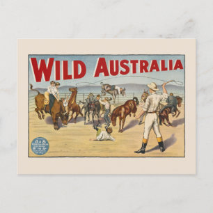 Wild Australië Vintage Poster 1910 Briefkaart