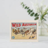 Wild Australië Vintage Poster 1910 Briefkaart (Staand voorkant)