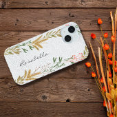 Wild Autumn Botanicals personaliseren naam iPhone 15 Case