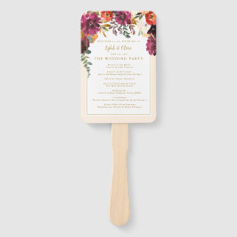 Wild Autumn Bouquet | Aangepaste bruiloft F Handwaaier