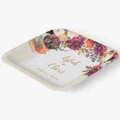 Wild Autumn Bouquet | Aangepaste bruiloft Papieren Bordje (Gebogen)