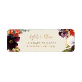 Wild Autumn Bouquet | Retouradres bruiloft Etiket