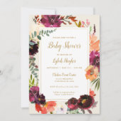 Wild Autumn Bouquet | Uitnodiging tot Baby shower (Voorkant)