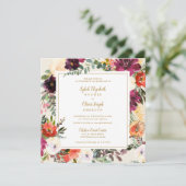 Wild Autumn Bouquet | Uitnodiging tot weddenschapp (Staand voorkant)