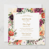 Wild Autumn Bouquet | Uitnodiging tot weddenschapp (Voorkant)