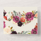 Wild Autumn Bouquet | Uitnodiging voor één weddens (Achterkant)