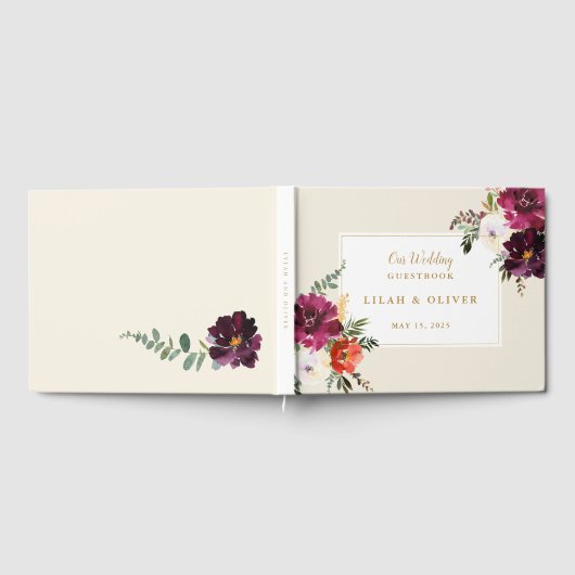 Wild Autumn Bouquet | Weddenschap Gastenboek (Volledig)