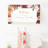 Wild Autumn Bouquet | Welkomstbanner voor bruiloft Spandoek (Insitu)