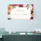 Wild Autumn Bouquet | Welkomstbanner voor bruiloft Spandoek (Beurs)