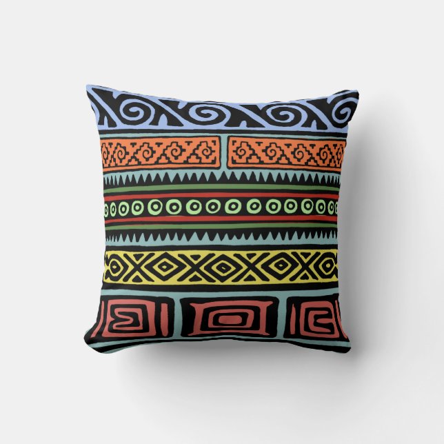 Wild Aztec Pattern Kussen (Voorkant)