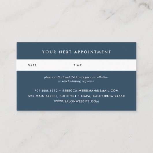 Wild Azure Appointment Cards Afsprakenkaartje (Achterkant)