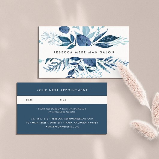 Wild Azure Appointment Cards Afsprakenkaartje