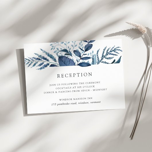 Wild Azure | Blue Botanical Reception Kaart