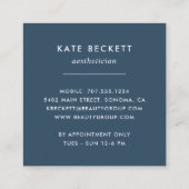 Wild Azure | Botanisch Lijst Vierkante Visitekaartje (Achterkant)