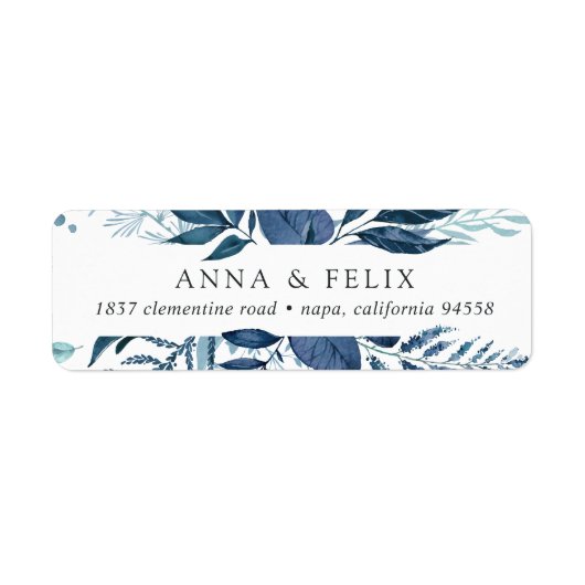 Wild Azure | Botanisch retouradres Etiket (Voorkant)