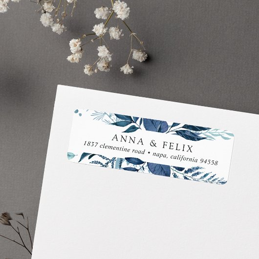 Wild Azure | Botanisch retouradres Etiket