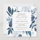 Wild Azure Bridal Shower Invitation | Vierkant Kaart (Voorkant)