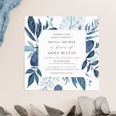 Wild Azure Bridal Shower Invitation | Vierkant Kaart