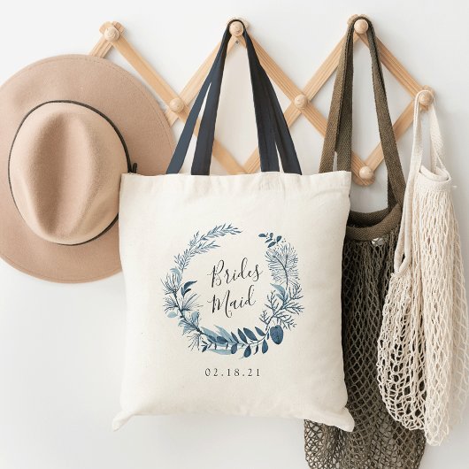 Wild Azure Bridesmaid Tote Bag