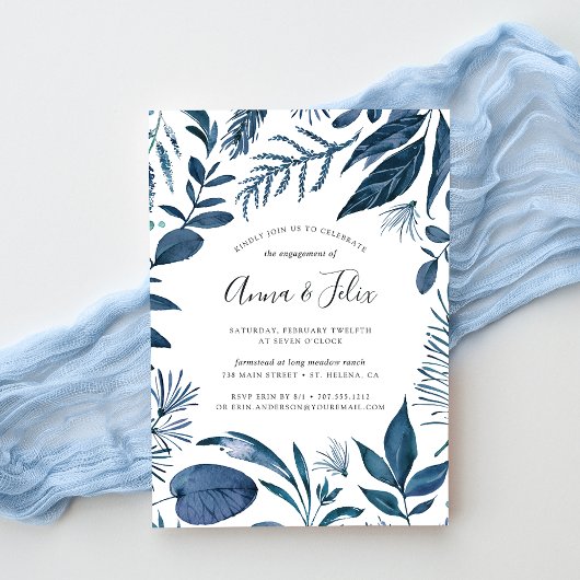 Wild Azure Engagement Party - uitnodiging