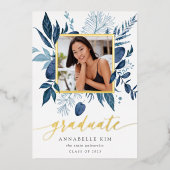 Wild Azure Folie Foto Afstuderen Aankondiging (Voorkant)