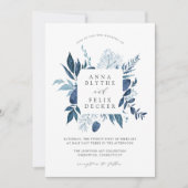Wild Azure Lijst Wedding Invitation Kaart (Voorkant)