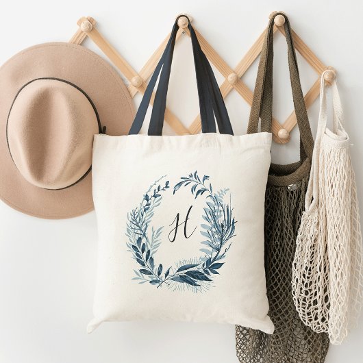 Wild Azure Monogram Tote Bag