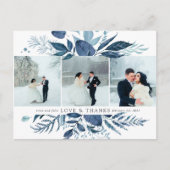 Wild Azure | Multifoto Weddenschap Hartelijk dank Briefkaart (Voorkant)