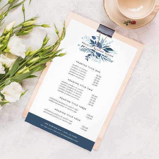 Wild Azure Pricing & Services Flyer