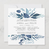 Wild Azure Rehearsal Dinner Invitation | Vierkant Kaart (Voorkant)