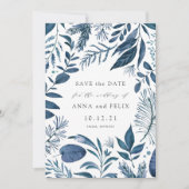 Wild Azure Save the Date Kaart (Voorkant)
