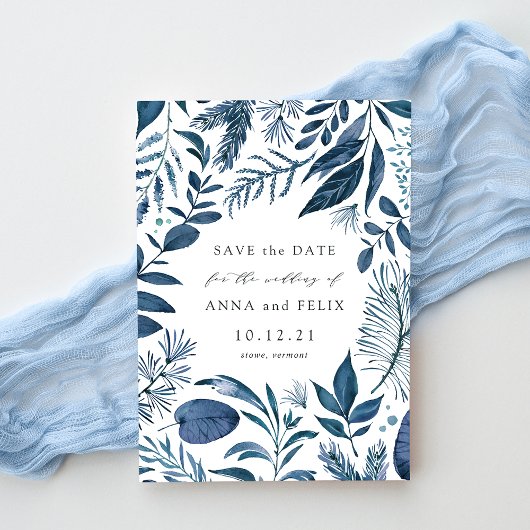 Wild Azure Save the Date Kaart
