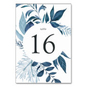 Wild Azure Table Number Kaart (Voorkant)