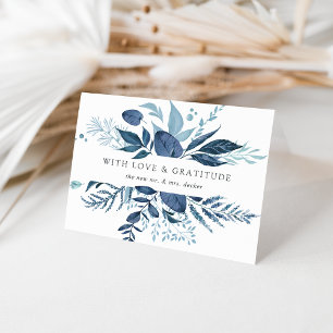 Wild Azure   Waterverf Botanische Dankjewel Bedankkaart