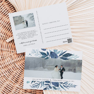 Wild Azure   Weddenfoto Hartelijk dank Briefkaart