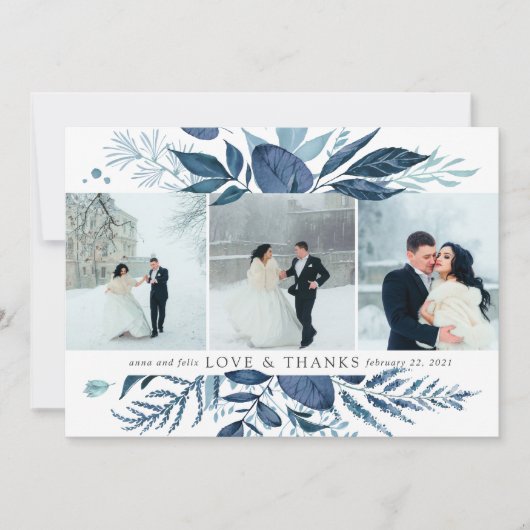 Wild Azure | Weddenschap Foto flat - Hartelijk dan Bedankkaart (Voorkant)