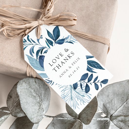 Wild Azure Wedding Favor Cadeaulabel