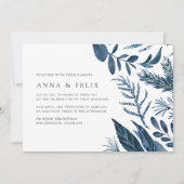 Wild Azure Wedding Invitation Kaart (Voorkant)