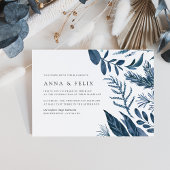 Wild Azure Wedding Invitation Kaart