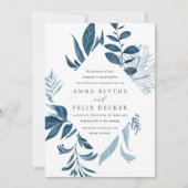 Wild Azure Wedding Invitation Kaart (Voorkant)