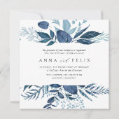 Wild Azure Wedding Invitation | Vierkant Kaart (Voorkant)