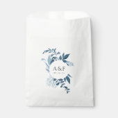 Wild Azure Wedding Monogram Bedankzakje (Voorkant)