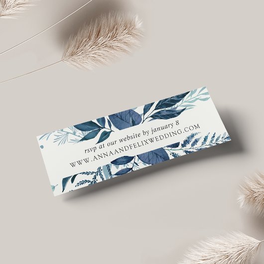 Wild Azure Wedding Website Kaarten | Mini Visitekaartjes