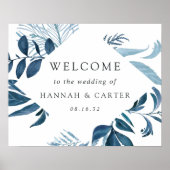 Wild Azure Wedding Welcome Poster (Voorkant)