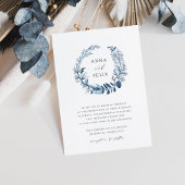Wild Azure Wreath Wedding Invitation Kaart
