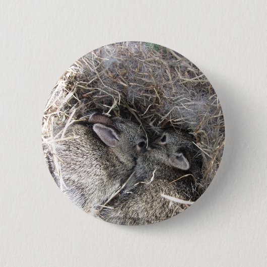 Wild Baby Bunnies Button (Voorkant)